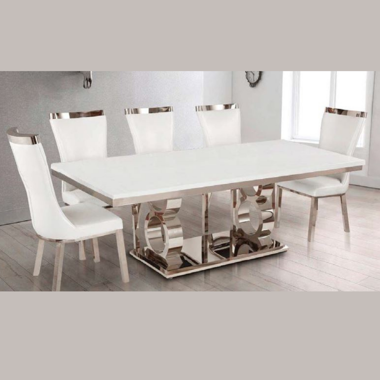 Gabriella 9pce ss dining room set