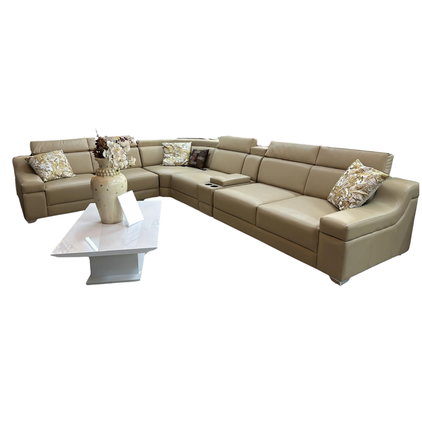 Diablo full leather corner sofa