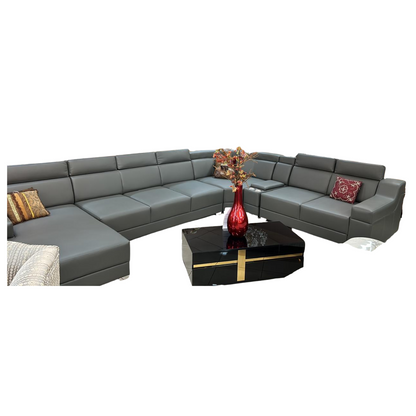 Diablo full leather corner sofa