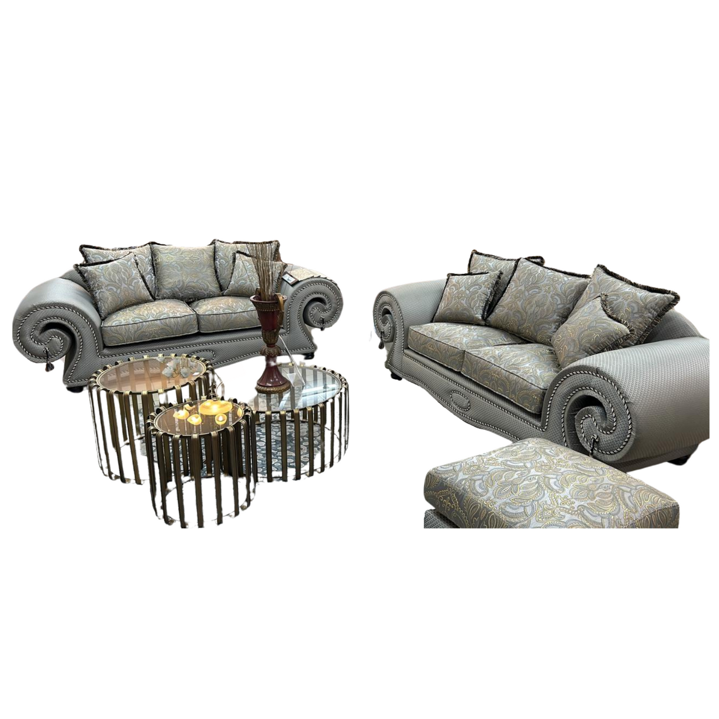 King fabric 6pce sofa set