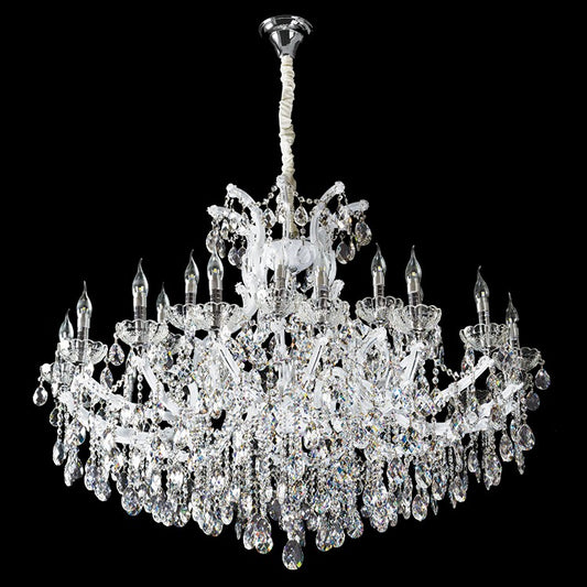 Extra Large 25 White Arm Crystal Chandelier 8061-25