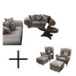 King fabric 6pce sofa set