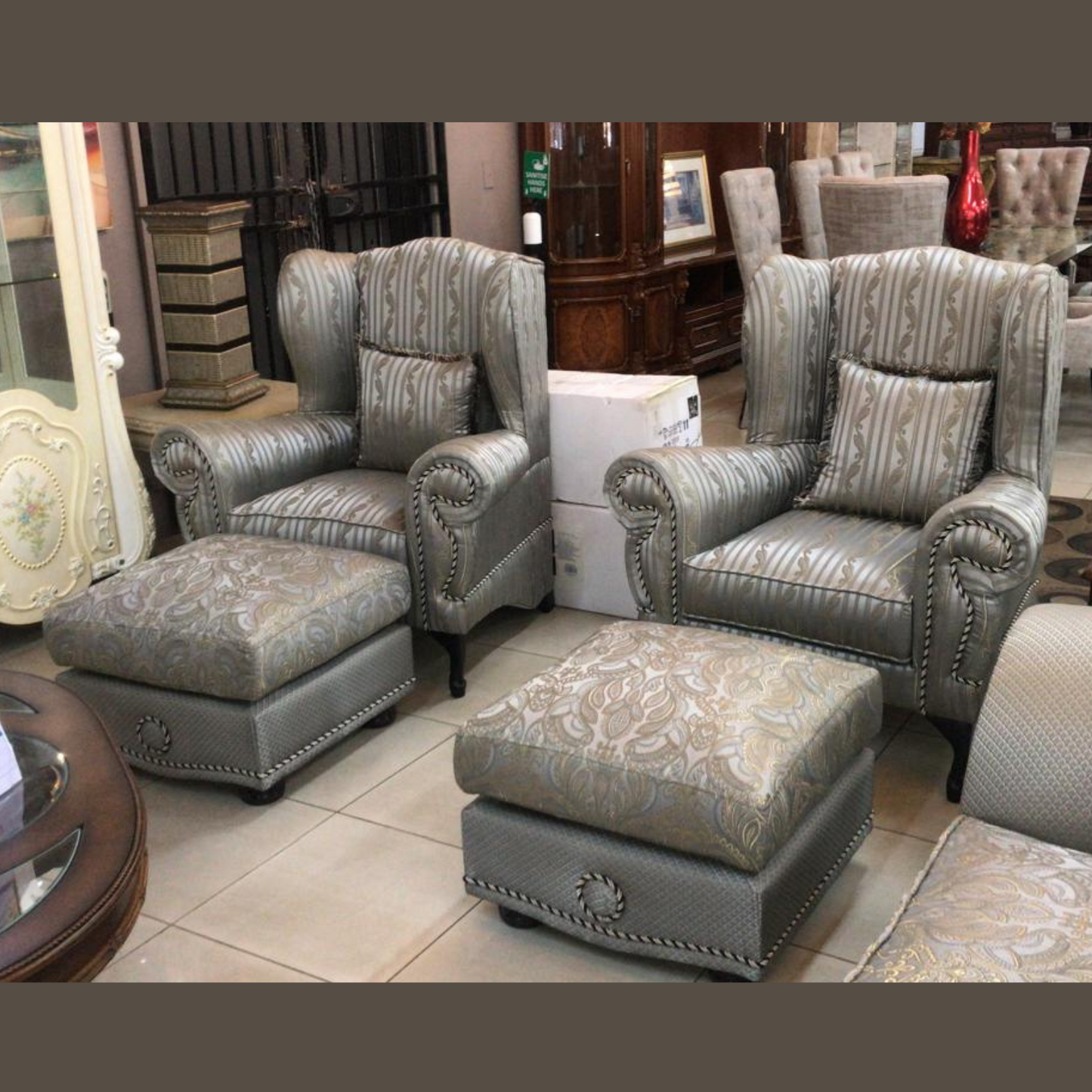 King fabric 6pce sofa set