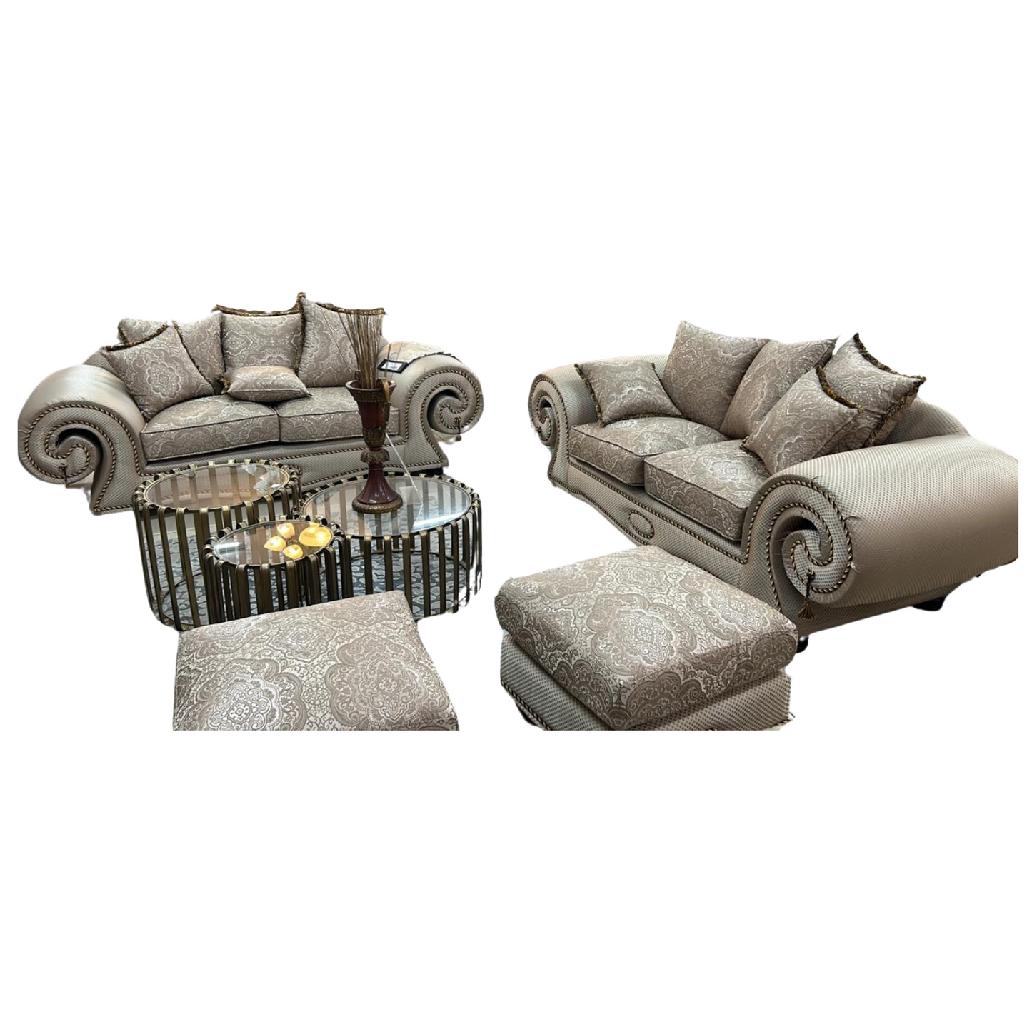 Queen fabric 6pce sofa set