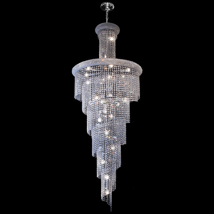 Spiral crystal chandelier 8740/27