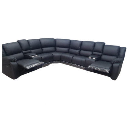 Bugatti full leather corner sofa