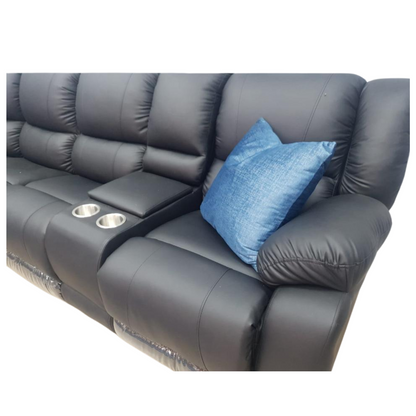 Bugatti full leather corner sofa