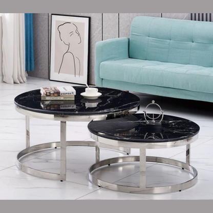 Stainless steel coffee table set