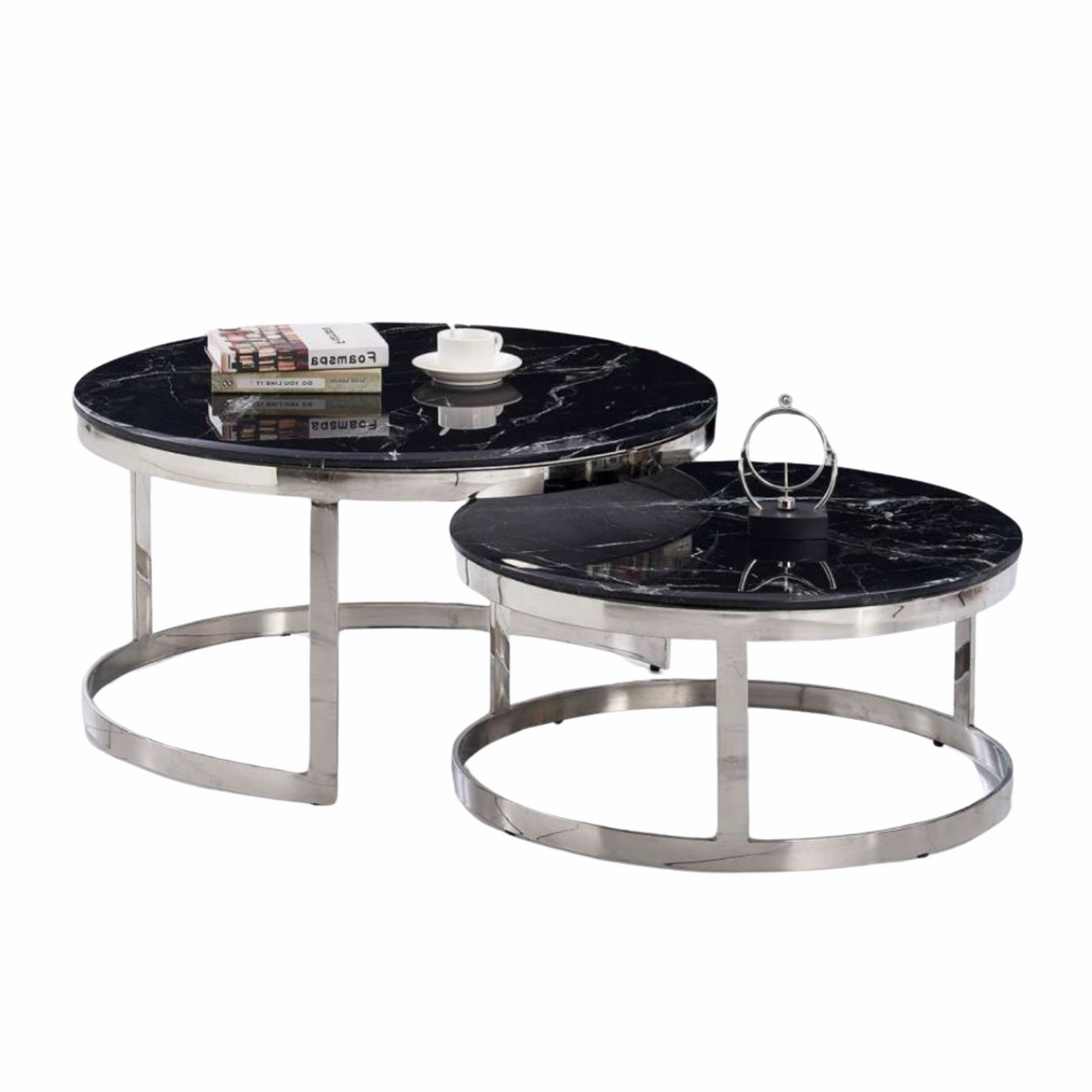 Stainless steel coffee table set