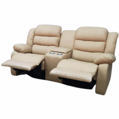 Bugatti 3-2-1 full leather 3pce recliner