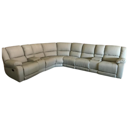 Bugatti full leather corner sofa