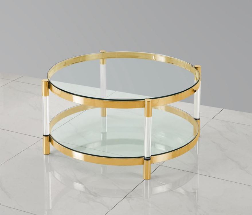 Sunray gold coffee table